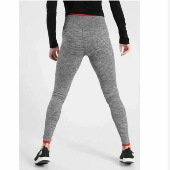 Athleta Andes gray and red ribbed waistband high waisted leggings - Picture 10 of 10